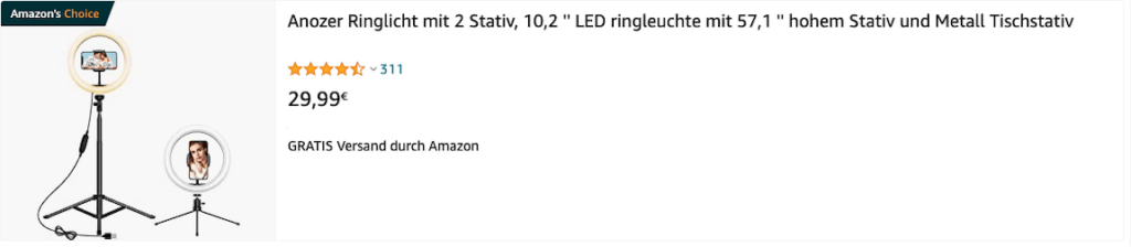 Anozer Ring Light
