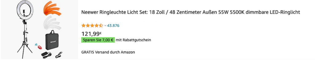 Neewer Ringleuchte Licht Set